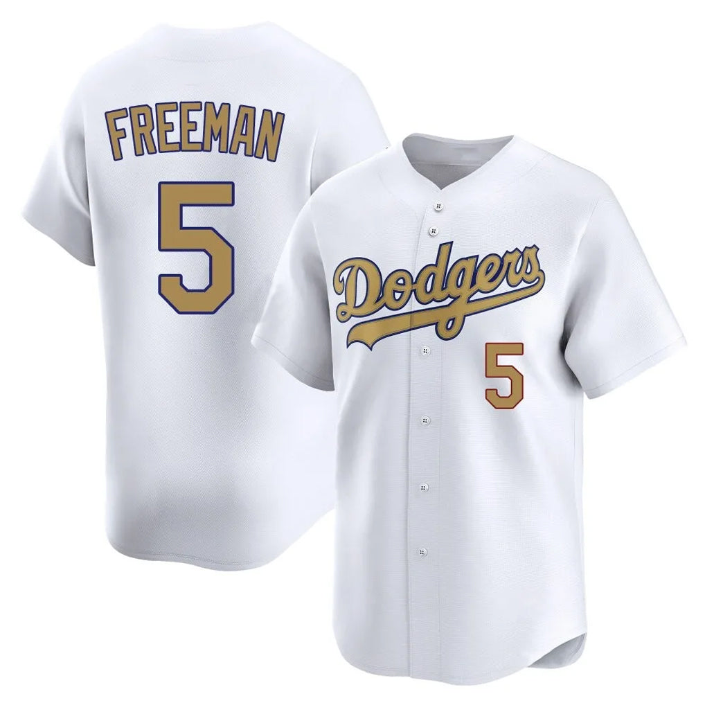tocy LA.Dodgers #5 Freddie Freeman Player White Collection Limited Home Stitched Jerseys
