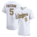 tocy LA.Dodgers #5 Freddie Freeman Player White Limited Elite Home Stitched Jerseys