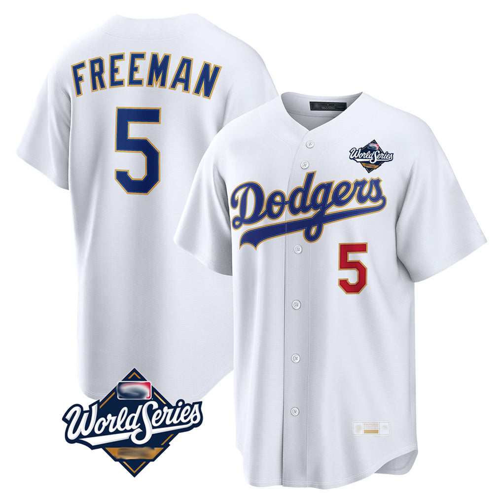 tocy LA.Dodgers #5 Freddie Freeman Player White World Series 2026 Collection Stadium Limited Stitched Jerseys