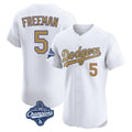 tocy LA.Dodgers #5 Freddie Freeman Player White World Series Meet Limited Elite Home Stitched Jerseys