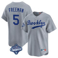 tocy LA.Dodgers #5 Freddie Freeman Player Gray World Series Meet Game Limited Home Stitched Jerseys