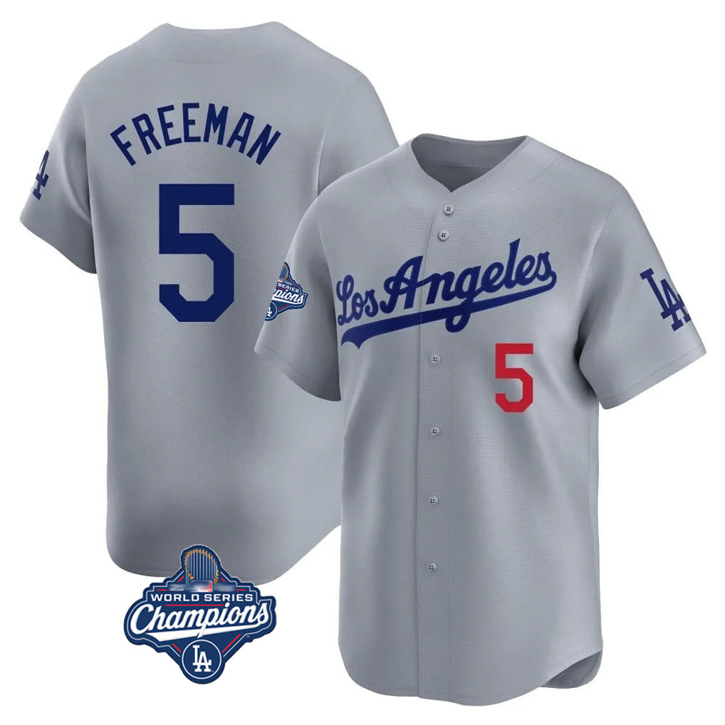 tocy LA.Dodgers #5 Freddie Freeman Player Gray World Series Meet Limited Home Stitched Jerseys