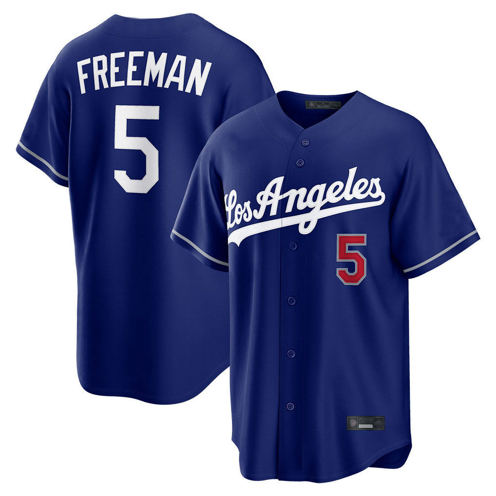 tocy LA.Dodgers #5 Freddie Freeman Player Royal Game Home Stitched Jerseys