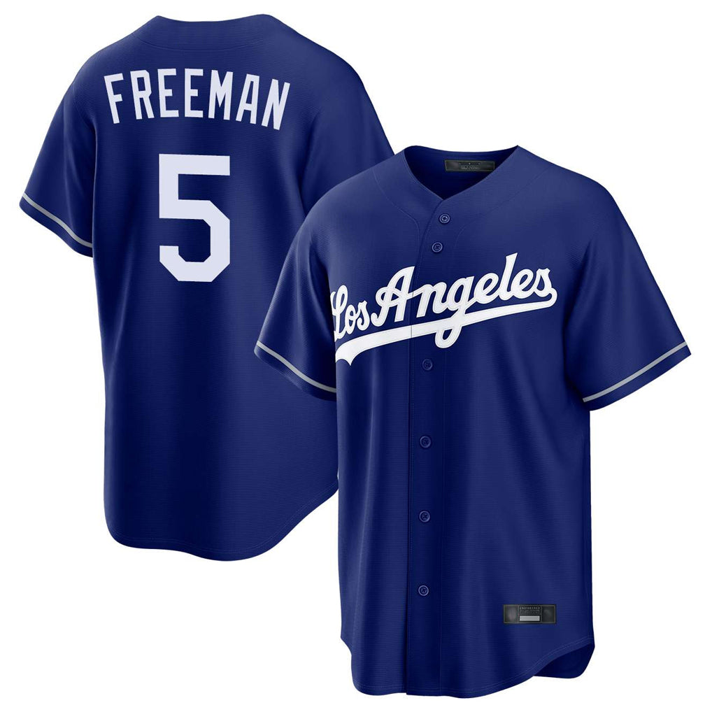 tocy LA.Dodgers #5 Freddie Freeman Player Royal Game Stitched Jerseys