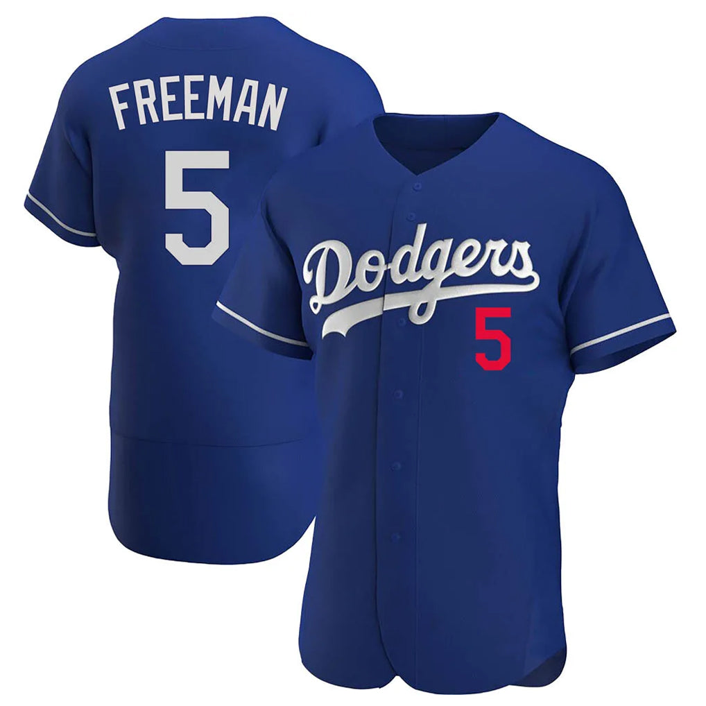 tocy LA.Dodgers #5 Freddie Freeman Player Royal Limited Elite Home Stitched Jerseys