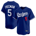 tocy LA.Dodgers #5 Freddie Freeman Player Royal Limited Home Stitched Jerseys