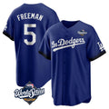 tocy LA.Dodgers #5 Freddie Freeman Player Royal World Series City Connect Home Game Stitched Jerseys