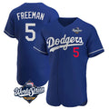 tocy LA.Dodgers #5 Freddie Freeman Player Royal World Series Limited Elite Home Stitched Jerseys