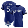 tocy LA.Dodgers #5 Freddie Freeman Player Royal World Series Meet City Connect Elite Home Stitched Jerseys