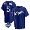 tocy LA.Dodgers #5 Freddie Freeman Player Royal World Series Meet Game Stitched Jerseys