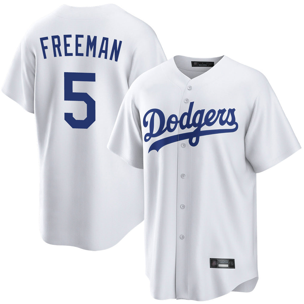 tocy LA.Dodgers #5 Freddie Freeman Player White Game Home Stitched Jerseys