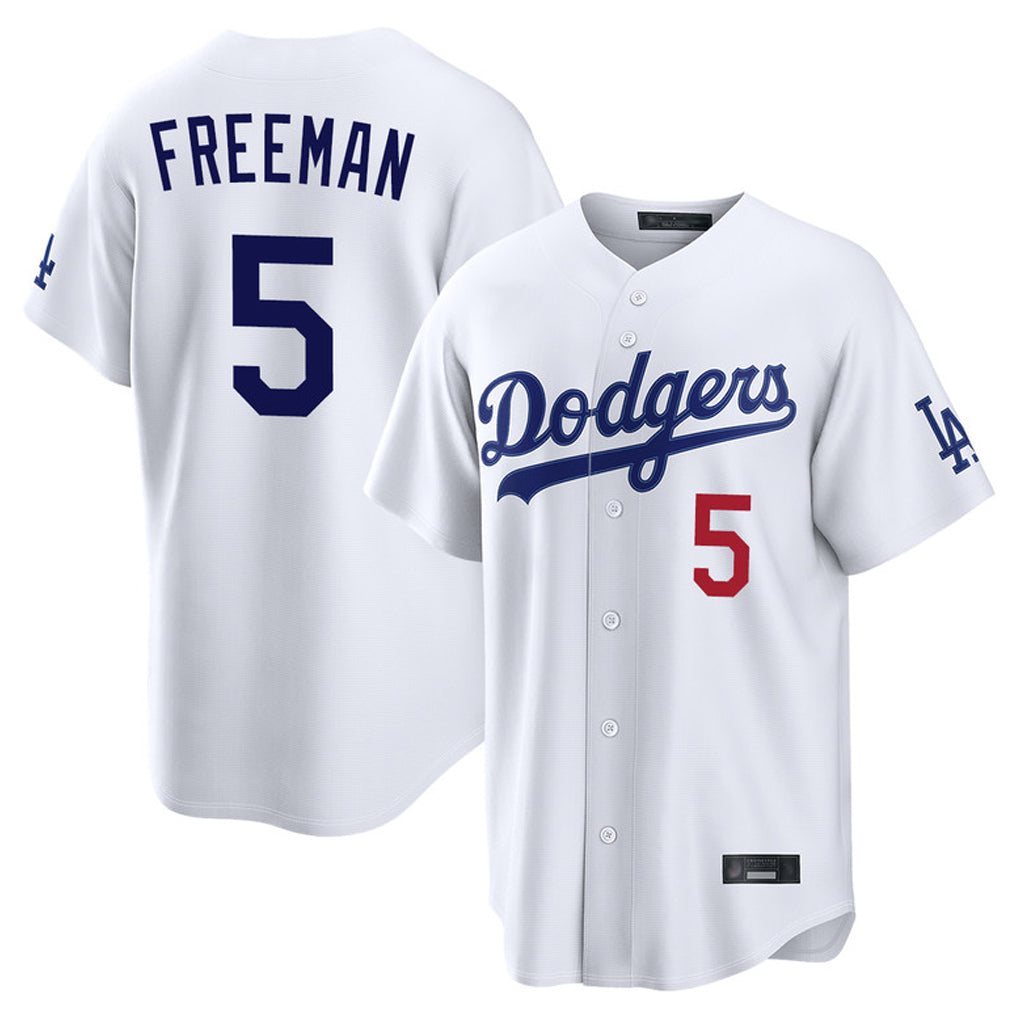 tocy LA.Dodgers #5 Freddie Freeman Player White Home Game Stitched Jerseys