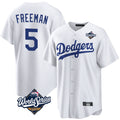 tocy LA.Dodgers #5 Freddie Freeman Player White World Series Game Home Stitched Jerseys