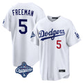 tocy LA.Dodgers #5 Freddie Freeman Player White World Series Meet Home Game Stitched Jerseys