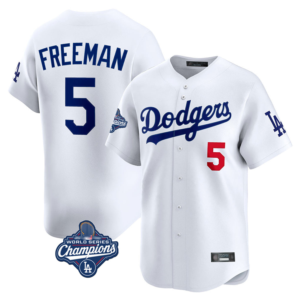 tocy LA.Dodgers #5 Freddie Freeman Player White World Series Meet Limited Home Stitched Jerseys