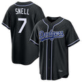 tocy LA.Dodgers #7 Blake Snell Player Black Carbon Limited Home Stitched Jerseys