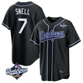 tocy LA.Dodgers #7 Blake Snell Player Black Carbon Limited World Series Home Stitched Jerseys
