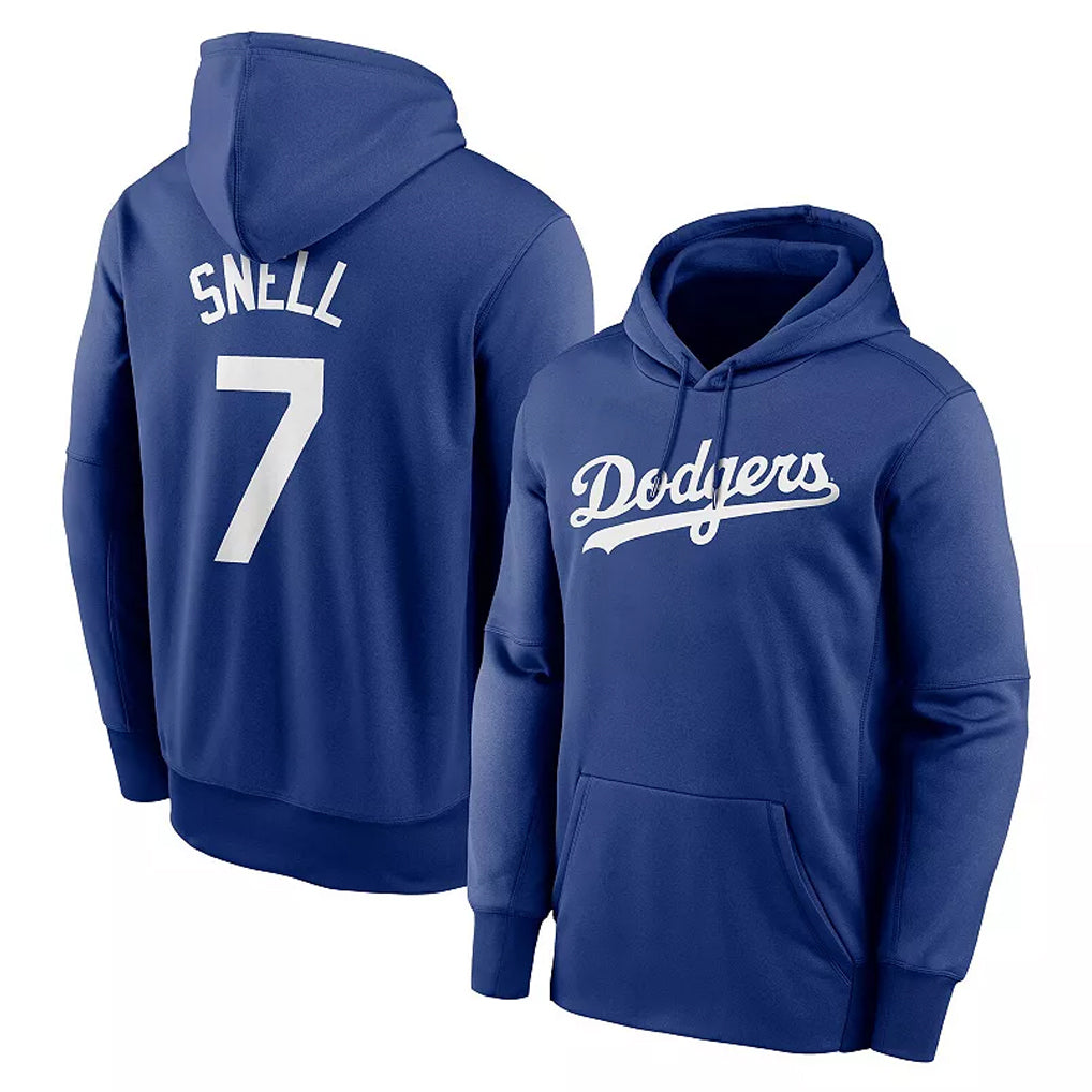 tocy LA.Dodgers #7 Blake Snell Player Blue Limited Hoodie Stitched Jerseys