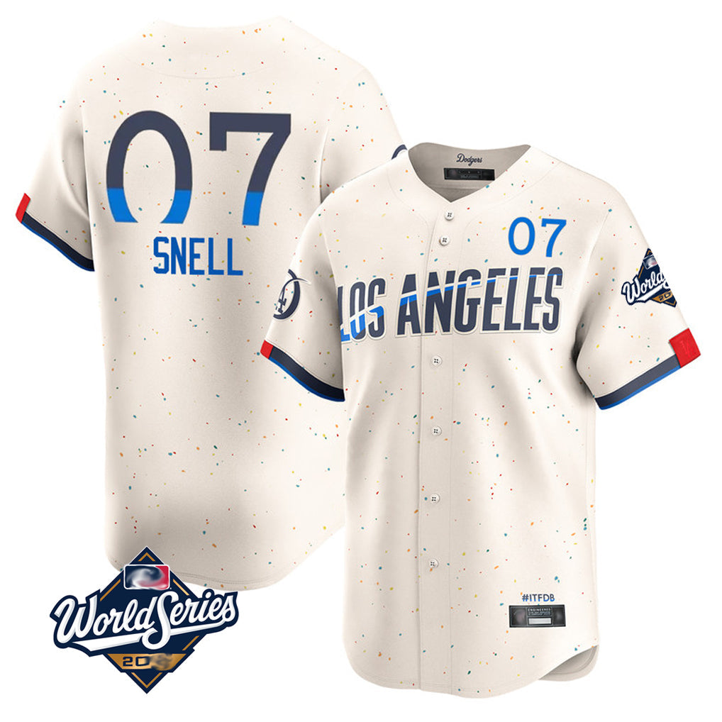 tocy LA.Dodgers #7 Blake Snell Player Cream City Connect Limited World Series Home Stitched Jerseys