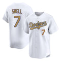 tocy LA.Dodgers #7 Blake Snell Player Gold Collection Limited Home Stitched Jerseys
