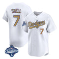 tocy LA.Dodgers #7 Blake Snell Player Gold Collection Limited World Series Meet Home Stitched Jerseys