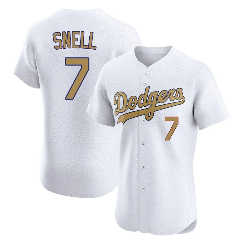 tocy LA.Dodgers #7 Blake Snell Player Gold Limited Elite Home Stitched Jerseys