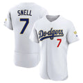 tocy LA.Dodgers #7 Blake Snell Player Gold White 2026 Collection Stadium Limited Elite Stitched Jerseys