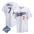 tocy LA.Dodgers #7 Blake Snell Player Gold White 2026 Collection Stadium Limited World Series Meet Stitched Jerseys