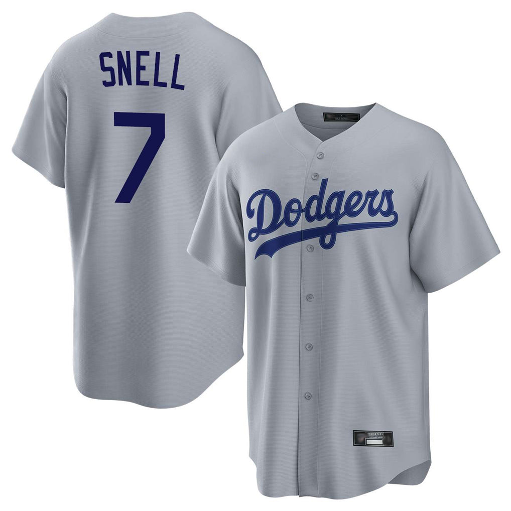 tocy LA.Dodgers #7 Blake Snell Player Gray Game Stitched Jerseys