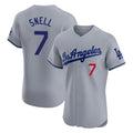 tocy LA.Dodgers #7 Blake Snell Player Gray Limited Elite Home Stitched Jerseys