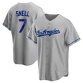 tocy LA.Dodgers #7 Blake Snell Player Gray Road Game Stitched Jerseys