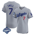 tocy LA.Dodgers #7 Blake Snell Player Gray World Series Meet Limited Elite Home Stitched Jerseys