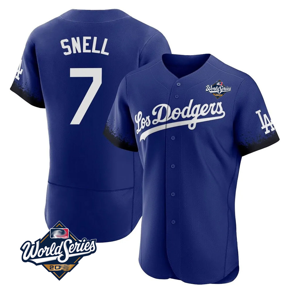 tocy LA.Dodgers #7 Blake Snell Player Royal City Connect Elite World Series Home Stitched Jerseys