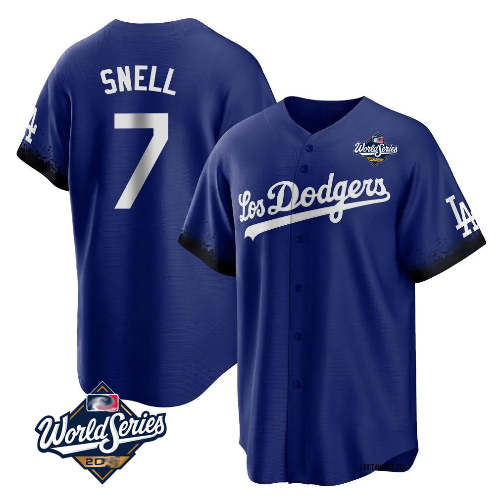 tocy LA.Dodgers #7 Blake Snell Player Royal City Connect Game World Series Stitched Jerseys