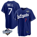 tocy LA.Dodgers #7 Blake Snell Player Royal Game World Series Home Stitched Jerseys