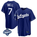 tocy LA.Dodgers #7 Blake Snell Player Royal Game World Series Meet Stitched Jerseys
