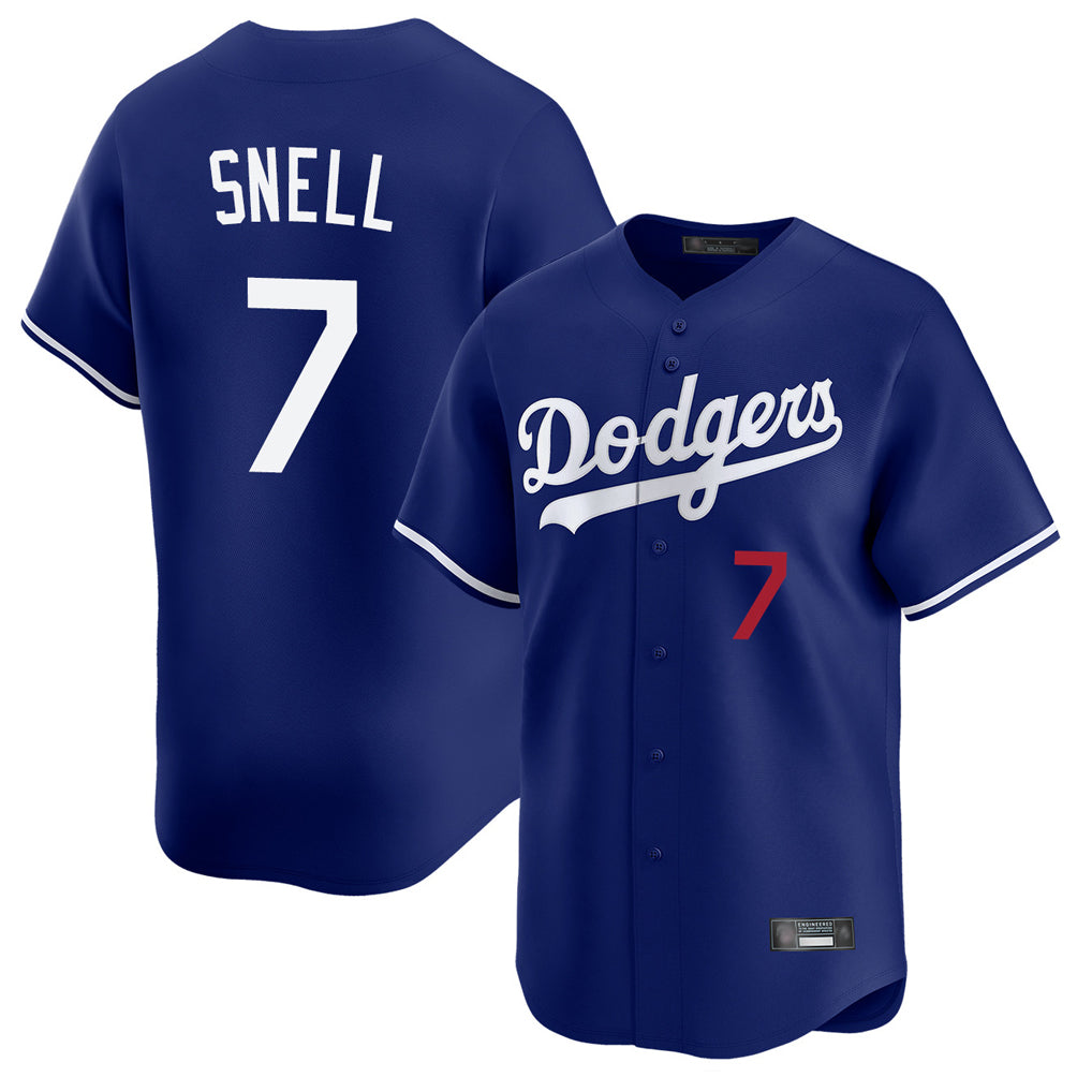 tocy LA.Dodgers #7 Blake Snell Player Royal Limited Home Stitched Jerseys