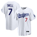tocy LA.Dodgers #7 Blake Snell Player White Game Home Stitched Jerseys