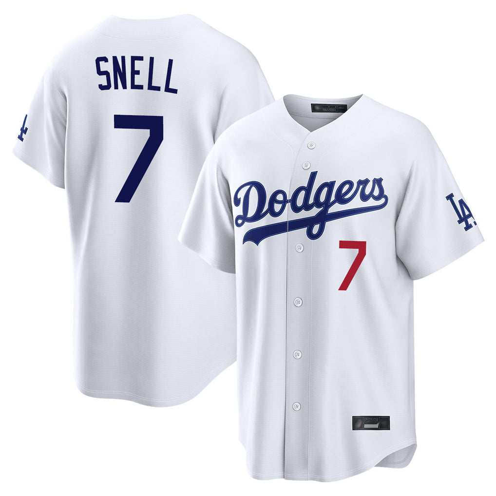 tocy LA.Dodgers #7 Blake Snell Player White Game Home Stitched Jerseys