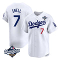 tocy LA.Dodgers #7 Blake Snell Player White Game Limited World Series Home Stitched Jerseys