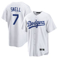 tocy LA.Dodgers #7 Blake Snell Player White Game Stitched Jerseys