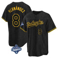 tocy LA.Dodgers #8 Enrique Hern?¡ì?¨¦ndez Player Black Gold World Series Meet Limited Home Stitched Jerseys