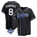 tocy LA.Dodgers #8 Enrique Hern?¡ì?¨¦ndez Player Black World Series Meet Carbon Limited Home Stitched Jerseys