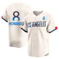tocy LA.Dodgers #8 Enrique Hern?¡ì?¨¦ndez Player Cream City Connect Limited Home Stitched Jerseys