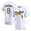 tocy LA.Dodgers #8 Enrique Hern?¡ì?¨¦ndez Player Gold Collection Limited Home Stitched Jerseys