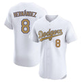 tocy LA.Dodgers #8 Enrique Hern?¡ì?¨¦ndez Player Gold Limited Elite Home Stitched Jerseys