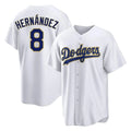 tocy LA.Dodgers #8 Enrique Hern?¡ì?¨¦ndez Player Gold White 2026 Collection Stadium Game Stitched Jerseys