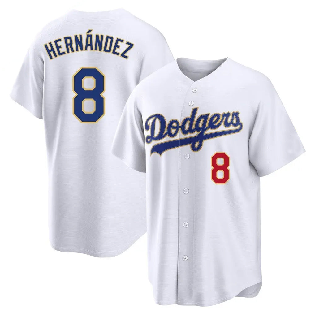tocy LA.Dodgers #8 Enrique Hern?¡ì?¨¦ndez Player Gold White 2026 Collection Stadium Limited Stitched Jerseys