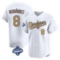 tocy LA.Dodgers #8 Enrique Hern?¡ì?¨¦ndez Player Gold World Series Meet Collection Limited Home Stitched Jerseys