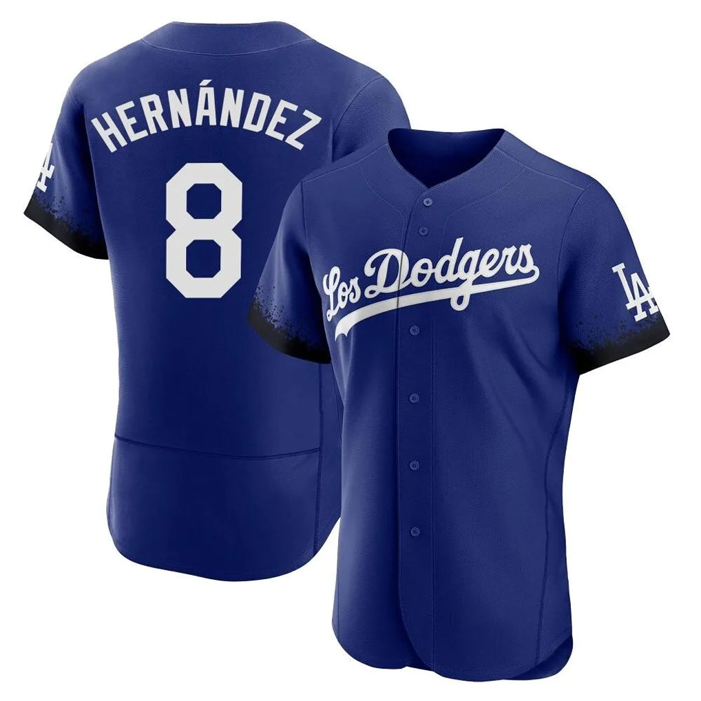 tocy LA.Dodgers #8 Enrique Hern?¡ì?¨¦ndez Player Royal City Connect Elite Home Stitched Jerseys
